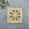WSH-15 side-pressed hollowed-out bamboo original color heat-insulating dish mat, pot mat, bowl mat, clay pot mat, table mat and cup mat details Picture